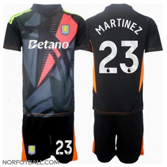 Billige Fotballdrakt Aston Villa Emiliano Martinez #23 Keeper Replika Bortedraktsett Barn 2024-25 Kortermet (med bukser)